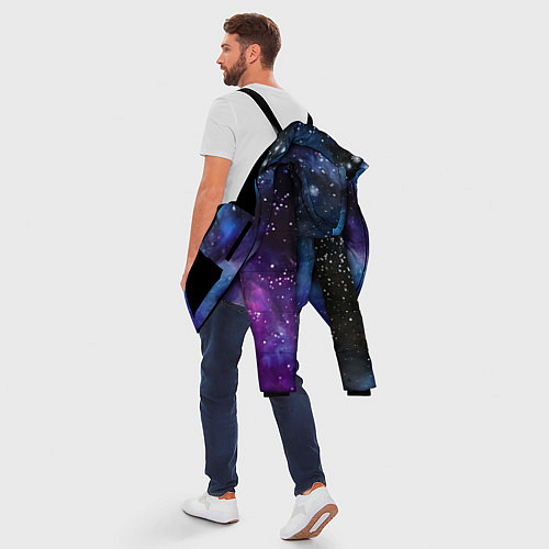 Мужская зимняя куртка Дым вселенной / 3D-Черный – фото 5