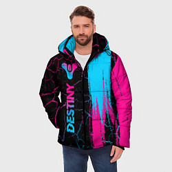Куртка зимняя мужская Destiny - neon gradient: по-вертикали, цвет: 3D-черный — фото 2