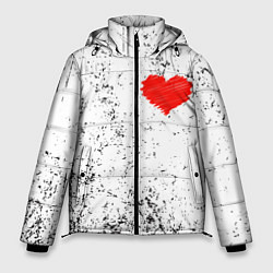 Мужская зимняя куртка Сердце карандашом