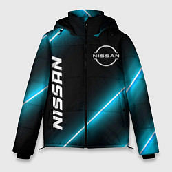 Куртка зимняя мужская Nissan неоновые лампы, цвет: 3D-черный