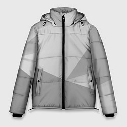 Куртка зимняя мужская Геометрические серые фигуры, цвет: 3D-светло-серый