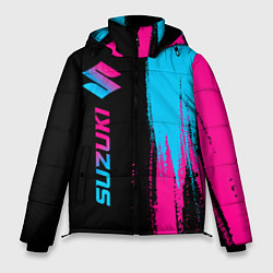 Куртка зимняя мужская Suzuki - neon gradient: по-вертикали, цвет: 3D-черный