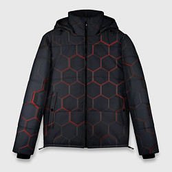 Куртка зимняя мужская Красная сетка, цвет: 3D-красный