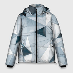 Куртка зимняя мужская Множество треугольников - Абстрактная броня, цвет: 3D-красный
