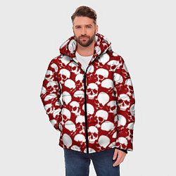 Куртка зимняя мужская Череп и кровь, цвет: 3D-светло-серый — фото 2