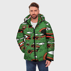 Куртка зимняя мужская Пепе лягушка, цвет: 3D-красный — фото 2