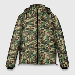 Куртка зимняя мужская Милитари круг, цвет: 3D-черный