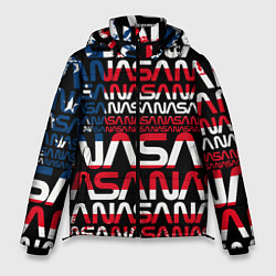 Куртка зимняя мужская Nasa usa флаг, цвет: 3D-светло-серый