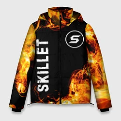 Куртка зимняя мужская Skillet и пылающий огонь, цвет: 3D-черный