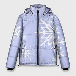 Куртка зимняя мужская Снежинок узоры, цвет: 3D-черный