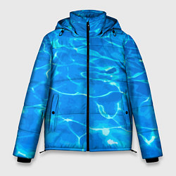 Мужская зимняя куртка Абстрактные волны бассейна - текстура