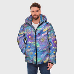 Куртка зимняя мужская Галактическая акварель, цвет: 3D-светло-серый — фото 2