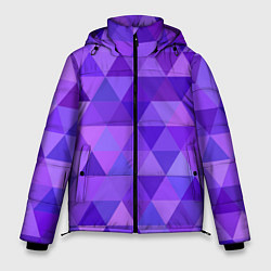 Куртка зимняя мужская Фиолетовые фигуры, цвет: 3D-светло-серый