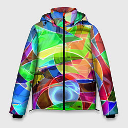 Мужская зимняя куртка Цветная геометрическая композиция - лето