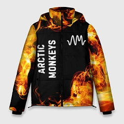 Куртка зимняя мужская Arctic Monkeys и пылающий огонь, цвет: 3D-черный