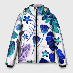Мужская зимняя куртка Графичная растительная композиция