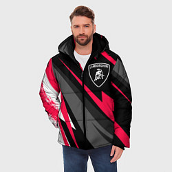 Куртка зимняя мужская Lamborghini fast lines, цвет: 3D-черный — фото 2