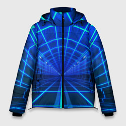 Куртка зимняя мужская Неоновый туннель, цвет: 3D-светло-серый