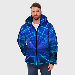 Куртка зимняя мужская Неоновый туннель, цвет: 3D-светло-серый — фото 2
