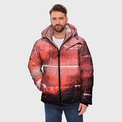 Куртка зимняя мужская Красный туман, царапины и краски, цвет: 3D-светло-серый — фото 2
