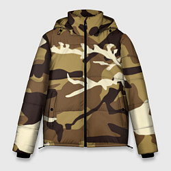Куртка зимняя мужская Камуфляж Woodland осень крупный, цвет: 3D-светло-серый