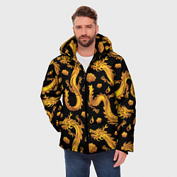 Куртка зимняя мужская Golden dragons, цвет: 3D-черный — фото 2