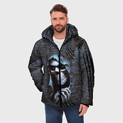 Куртка зимняя мужская Скелет, цвет: 3D-черный — фото 2