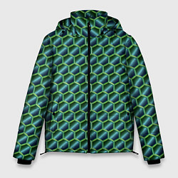 Куртка зимняя мужская Шестиугольная Сетка, цвет: 3D-светло-серый
