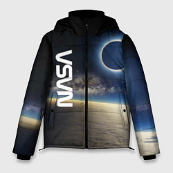 Куртка зимняя мужская Солнечное затмение в открытом космосе, цвет: 3D-красный