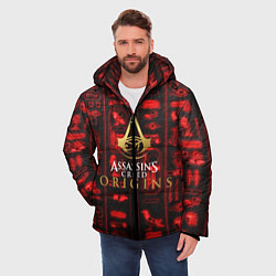 Куртка зимняя мужская НЕОН ИЕРОГЛИФЫ, цвет: 3D-красный — фото 2