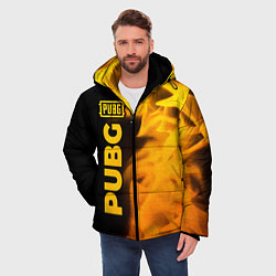 Куртка зимняя мужская PUBG - gold gradient: по-вертикали, цвет: 3D-черный — фото 2