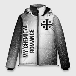 Куртка зимняя мужская My Chemical Romance glitch на светлом фоне: надпис, цвет: 3D-черный