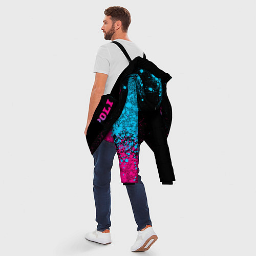 Мужская зимняя куртка Napoli - neon gradient: по-вертикали / 3D-Черный – фото 5