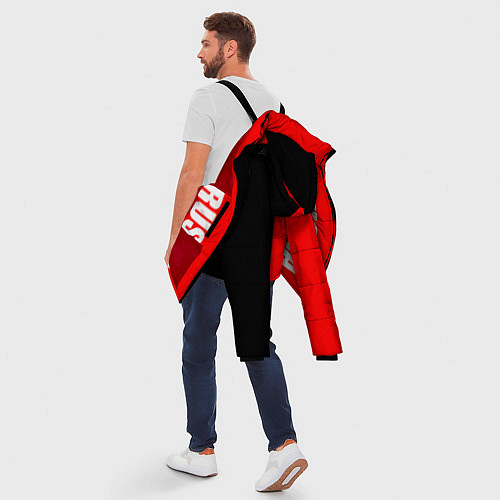 Мужская зимняя куртка Россия: Черно-красный / 3D-Красный – фото 5