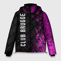 Куртка зимняя мужская Club Brugge pro football: по-вертикали, цвет: 3D-черный