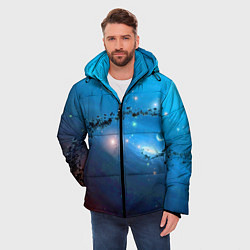Куртка зимняя мужская Бесконечное космическое пространство - Nasa, цвет: 3D-красный — фото 2