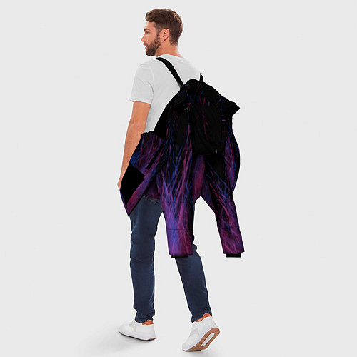 Мужская зимняя куртка Абстрактный мех / 3D-Черный – фото 5