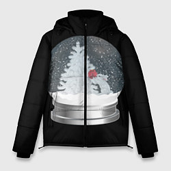 Куртка зимняя мужская Снежный шар с символом года кроликом, цвет: 3D-светло-серый