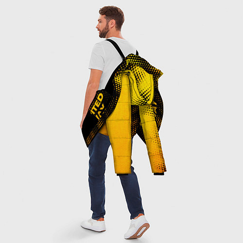 Мужская зимняя куртка Spirited Away - gold gradient: по-вертикали / 3D-Черный – фото 5