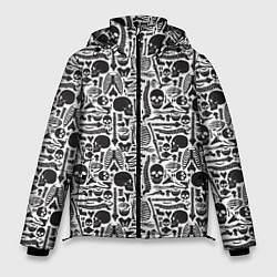 Куртка зимняя мужская Части скелета, цвет: 3D-светло-серый