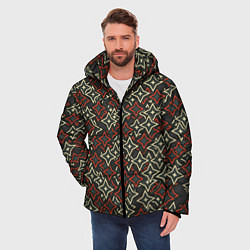 Куртка зимняя мужская Четырехугольные звезды, цвет: 3D-черный — фото 2