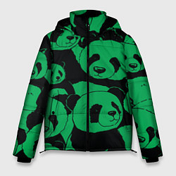 Куртка зимняя мужская Panda green pattern, цвет: 3D-красный
