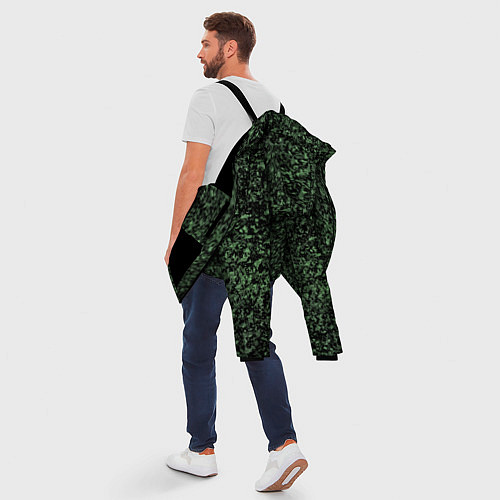 Мужская зимняя куртка Черный и зеленый камуфляжный / 3D-Черный – фото 5