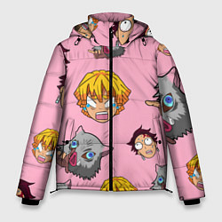 Куртка зимняя мужская Главные герои из аниме клинок, цвет: 3D-красный