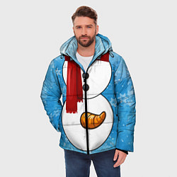 Куртка зимняя мужская Снеговик затейник, цвет: 3D-красный — фото 2