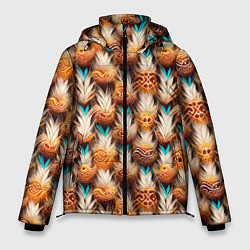 Куртка зимняя мужская Боевое одеяние шамана, цвет: 3D-красный