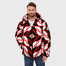Куртка зимняя мужская Геометрическая абстракция, цвет: 3D-черный — фото 2