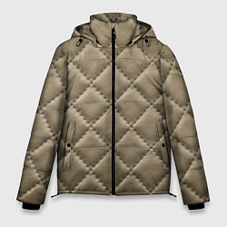 Куртка зимняя мужская Стёганая кожа - fashion texture, цвет: 3D-черный