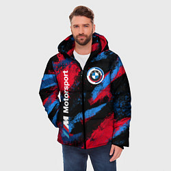Куртка зимняя мужская BMW - буйство красок, цвет: 3D-черный — фото 2