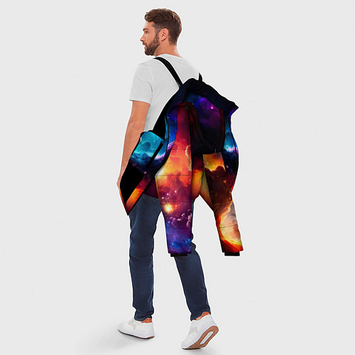 Мужская зимняя куртка Космос, созданный нейросетью / 3D-Черный – фото 5